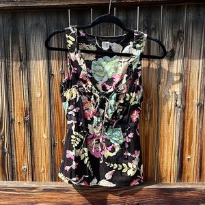 Anthropologie sleeveless floral top